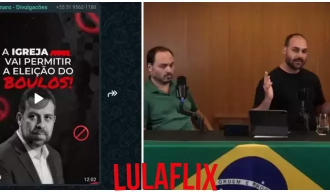 Eduardo e Carlos Bolsonaro são acusados de incitar violência em massa contra Boulos, afirma jornalista