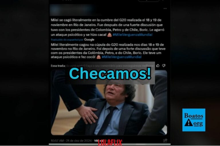 Desmentido: Foto que circula online sobre Milei não é real, foi gerada por inteligência artificial