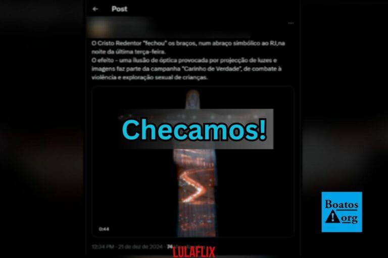 Imagem do Cristo Redentor ‘abraçando’ o Rio de Janeiro não é de próxima ano, mas de uma data anterior