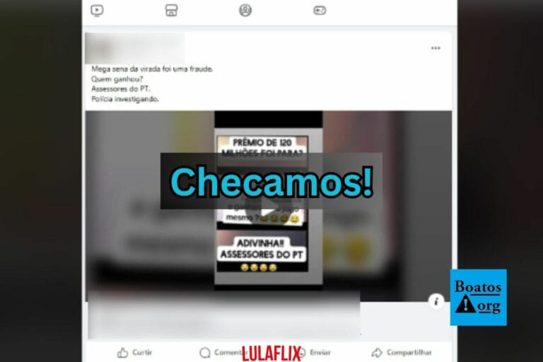 É falso que ganhadores da Mega da Virada sejam assessores do PT e que isso prove fraude na loteria