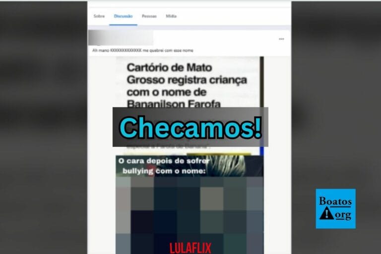 É falso que bebê tenha sido registrado como Bananilson Farofa no Mato Grosso