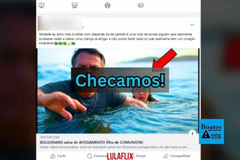 É falso que Bolsonaro tenha salvo criança de 7 anos “filha de comunista” de afogamento