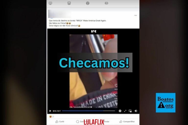 Não é verdade que boné do MAGA tenha sido fabricado na China