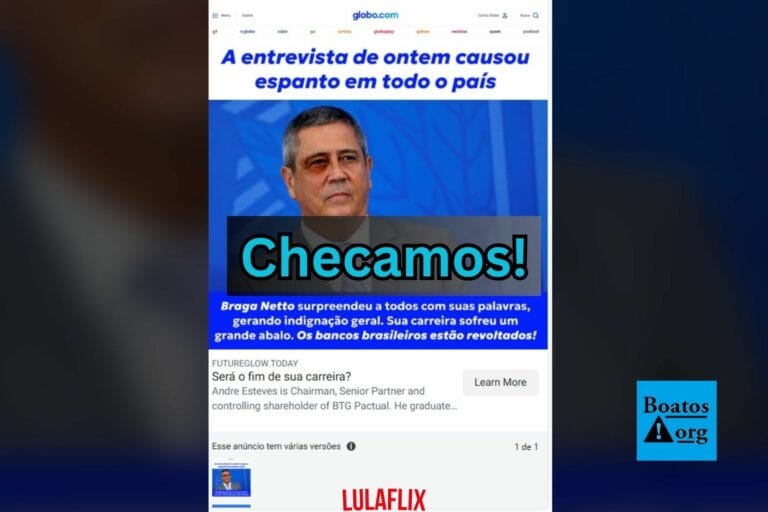 Golpe cita entrevista “censurada” de Braga Netto sobre Criptomoedas