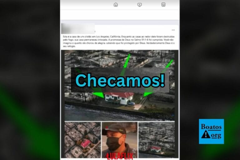 É falso que casa de pastor ou família católica em Los Angeles tenha ficado intacta durante incêndios