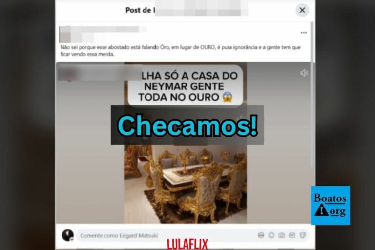 É falso que Neymar tenha uma casa feita de ouro na Arábia Saudita