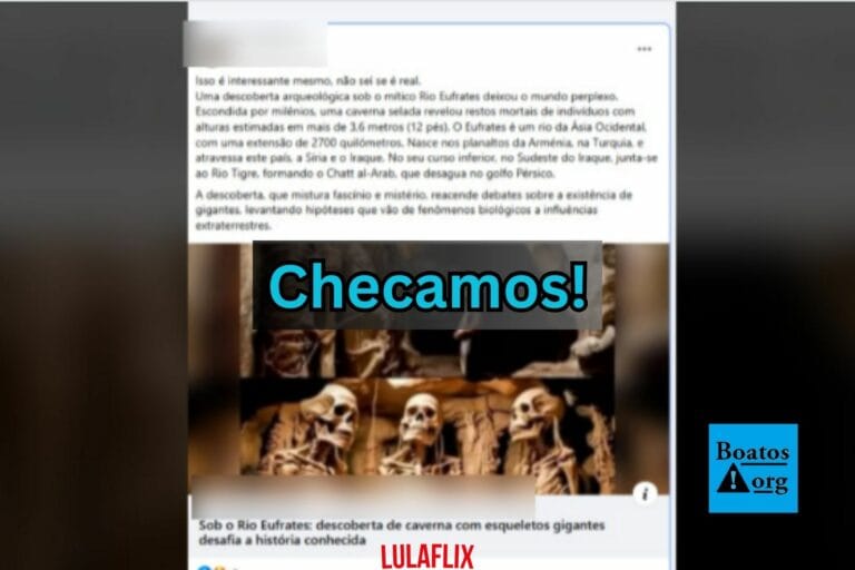 É falso que esqueletos de 12 metros foram encontrados próximos ao Rio Eufrates