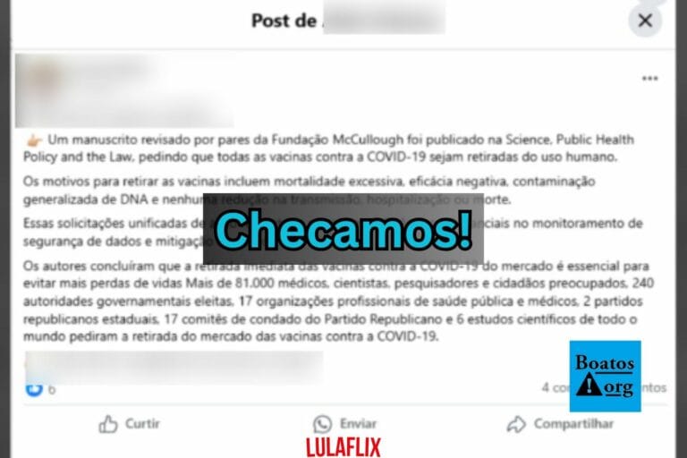 Estudo não pode “exigir” retirada de vacinas e texto que circula online tem informações erradas sobre imunizantes
