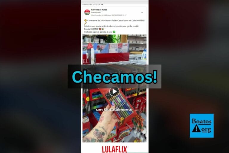 Golpe cita nome da Faber-Castell e cita kit de volta às aulas para quem responder a quiz