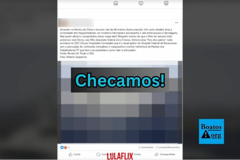 Iate mostrado em imagem na Marina da Glória não é do “filho do José Dirceu”