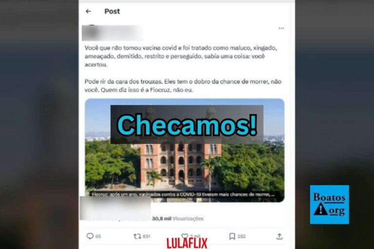 Fiocruz continua recomendando vacina contra Covid-19 e alegação de que ela aumenta chances de morrer é uma distorção