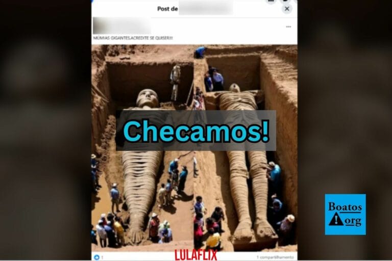 É falso que pesquisadores tenham encontrado múmias gigantes em explorações