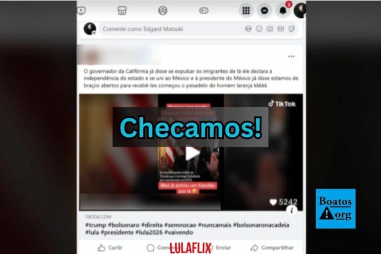 É falso que governador da Califórnia disse que vai pedir independência dos EUA e filiar estado ao México