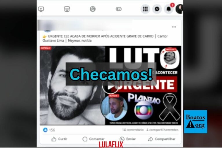 É falso que Gusttavo Lima tenha morrido em um acidente de carro ou avião