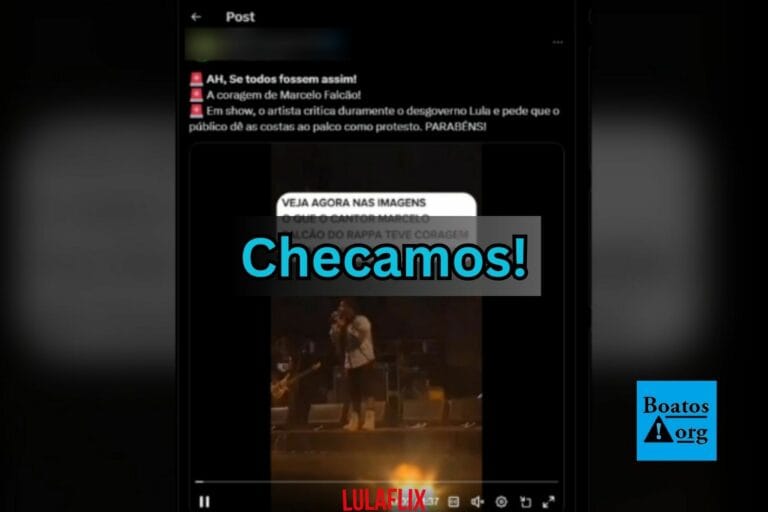 Vídeo em que cantor Marcelo Falcão faz críticas ao governo não é de governo Lula ou de 2025