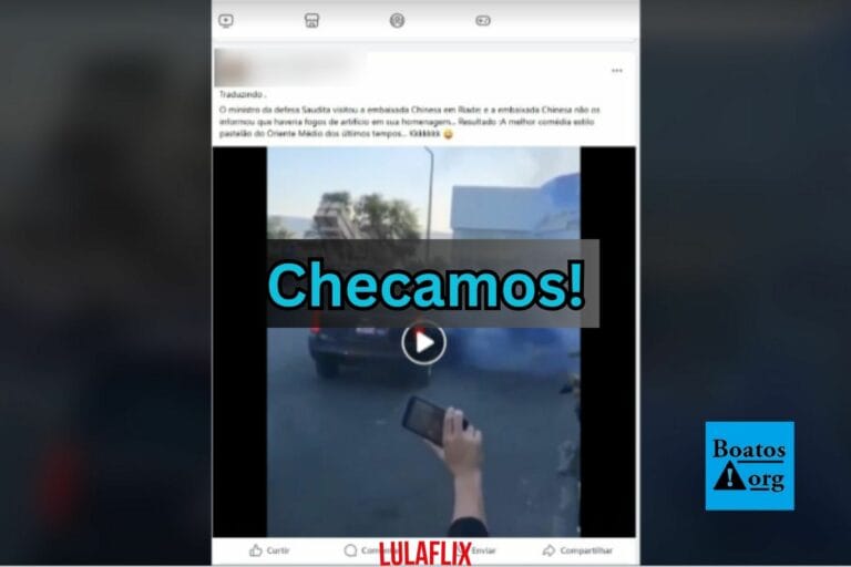 Vídeo que mostra pessoas fugindo de fogos de artifício não é ministro da Arábia Saudita na Embaixada da China