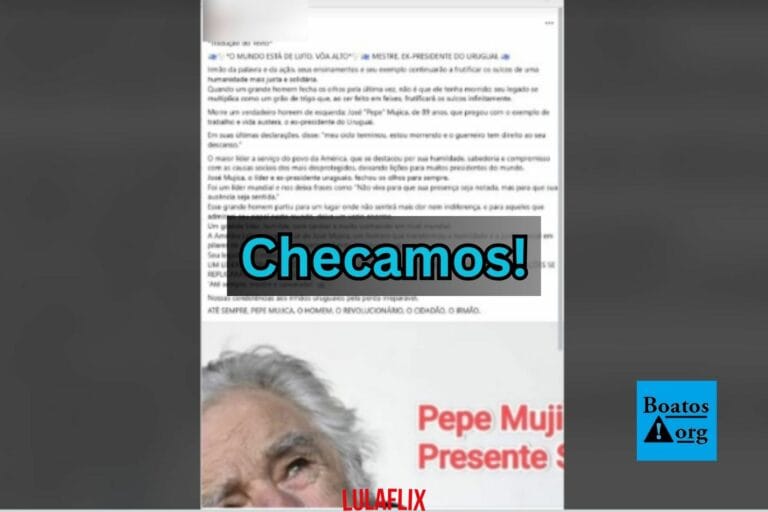 Mais uma fake news sobre a morte de Pepe Mujica se espalha na internet
