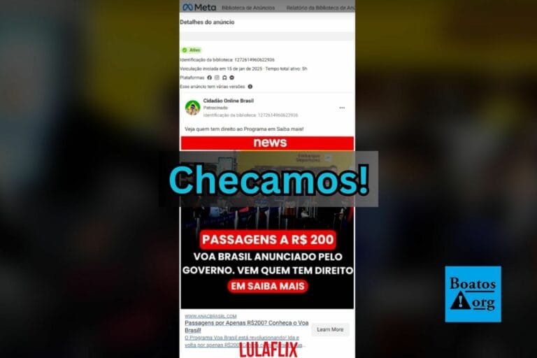 Golpe que cita o programa Voa Brasil e passagens para quem pagar taxa de adesão volta a circular na web