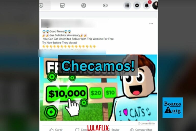 Golpe que cita Robux grátis do jogo Roblox volta a circular na internet