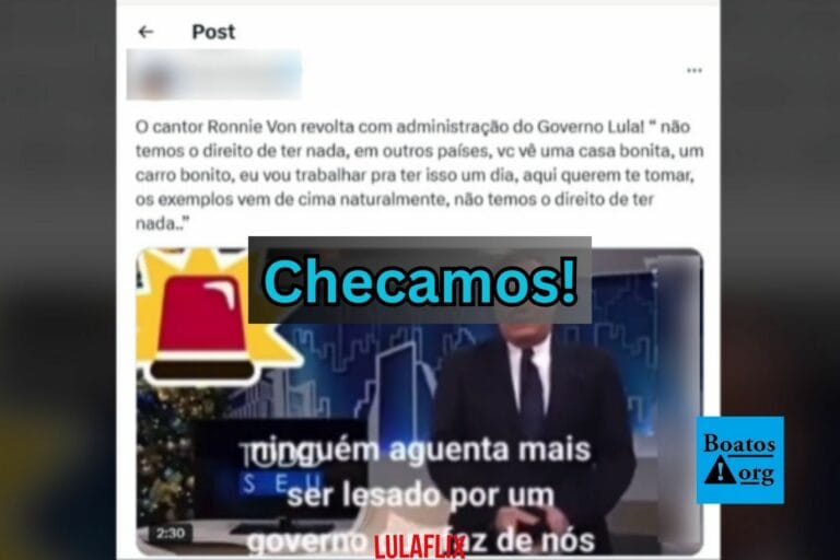 Vídeo que mostra reclamação de Ronnie Von com violência não foi gravado no governo Luka
