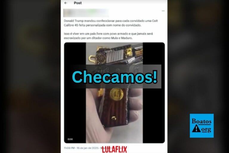 É falso que Trump dará um revólver para todos os convidados de sua posse