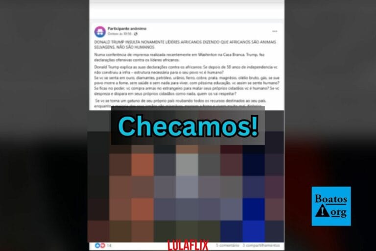 É falso que Trump tenha dito que africanos são “animais selvagens” e não humanos