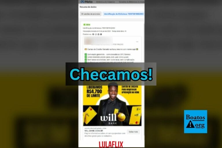 Golpe cita cartão de crédito do Will Bank e usa imagens de Vini Jr. e Leonardo