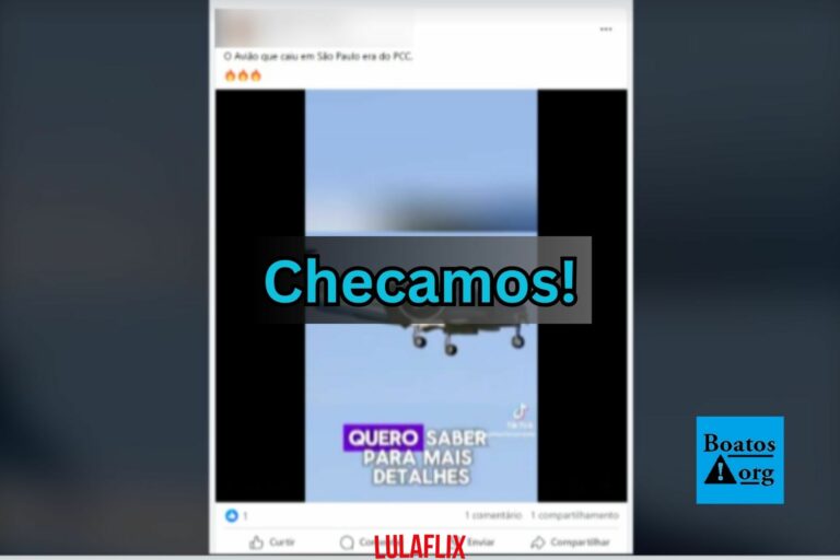 Vídeo que aponta que avião que caiu em São Paulo era do PCC e carregava ouro é falso