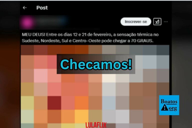 Brasil não terá sensação térmica de 70 graus em fevereiro de 2025