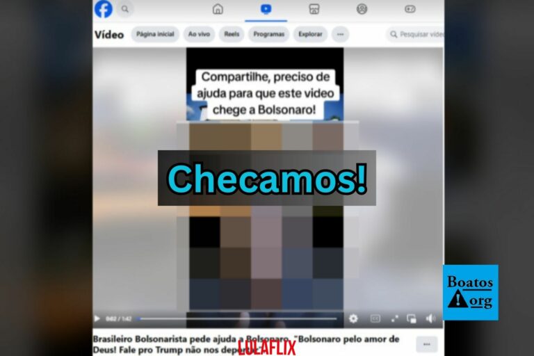 É falso que brasileiro bolsonarista tenha pedido ajuda para não ser deportados dos EUA