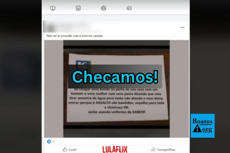 Fake news sobre casal em Kombi da Sabesp realizando assaltos em residências volta a circular na internet