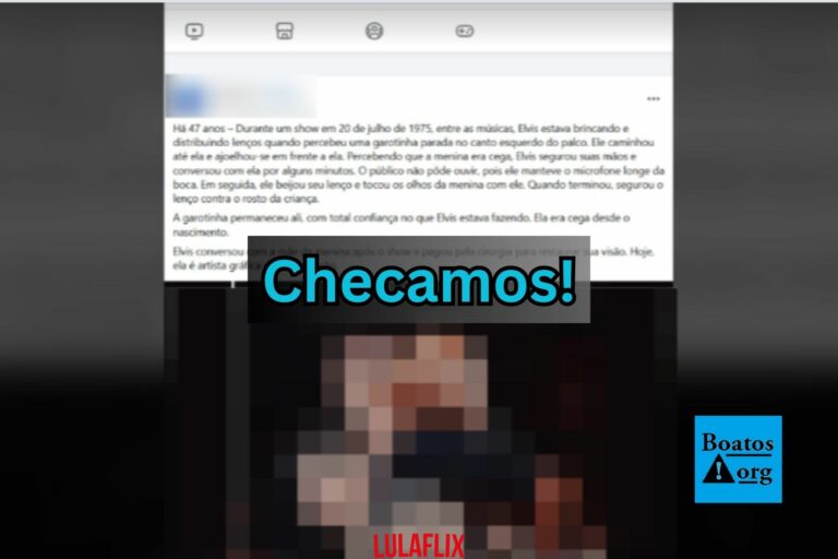 É falso que Elvis Presley tenha pago tratamento de menina cega que foi ao seu show