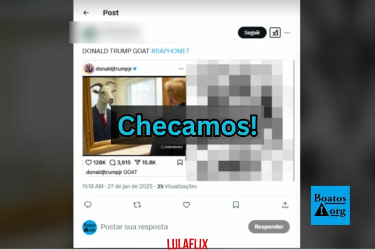 Compartilhamento de imagem de Trump como Goat não tem relação com demônio Baphomet