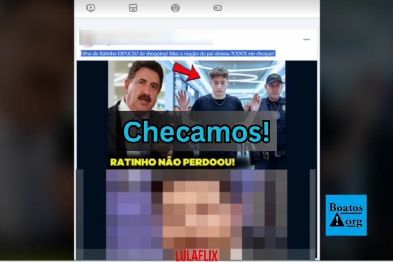 História que aponta que filho do apresentador Ratinho foi expulso de shopping é falsa