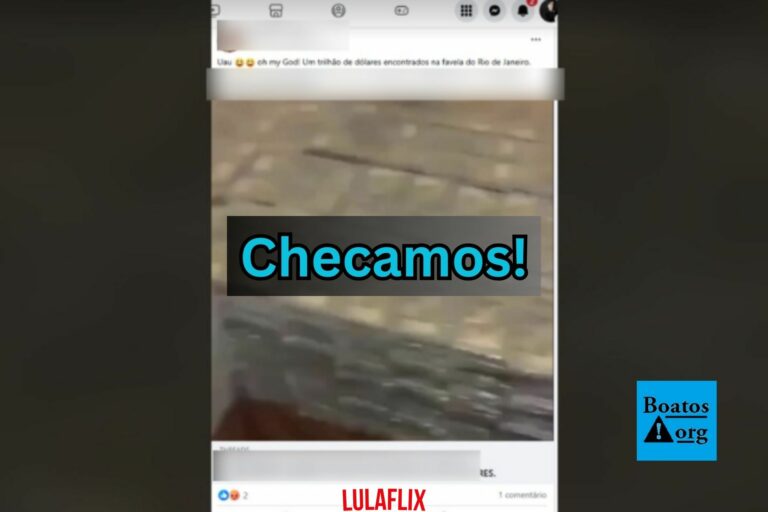 É falso que tenha sido encontrado 1 trilhão de dólares em um barraco na favela no Rio de Janeiro