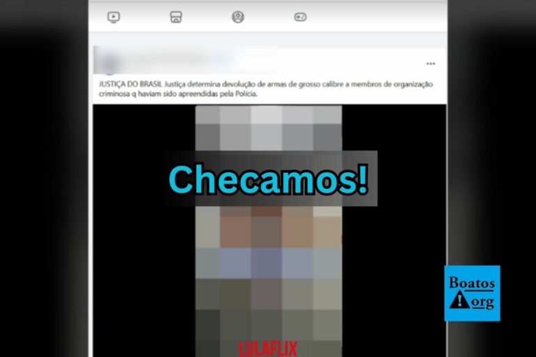 Vídeo de armas devolvidas não cita decisão da Justiça, não é de membros de organização criminosa e é de armas de air soft