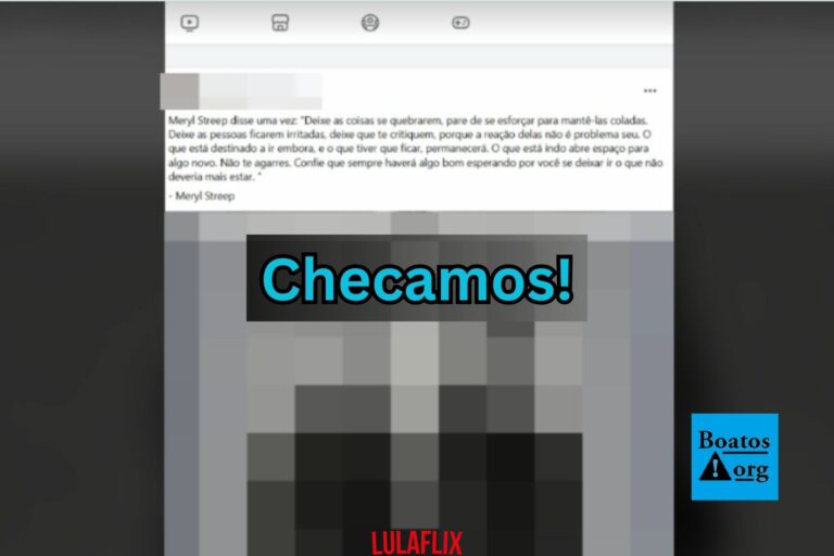 Texto que começa com “deixe as coisas se quebrarem” não é de autoria de Meryl Streep