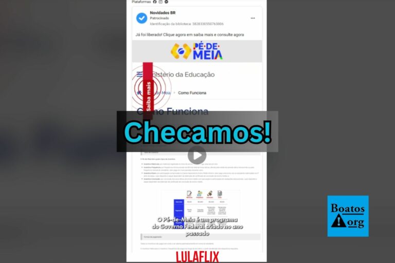 Golpe cita, novamente, saque do programa Pé-de-Meia para todas as pessoas