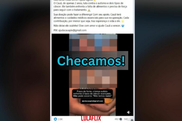 Golpe da falsa vaquinha cita caso de Cauã, com 2 anos, dois tipos de câncer e autismo