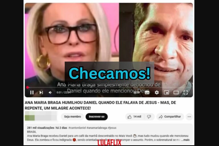 É falso que Ana Maria Braga tenha humilhado Daniel por ele ter falado de Jesus