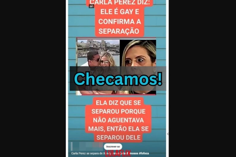 É falso que Carla Perez tenha se separado de Xanddy e revelado que cantor é gay