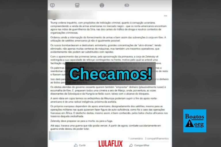 É falso que Zelensky tenha vendido armas recebidas pela Ucrânia para o “mercado negro”