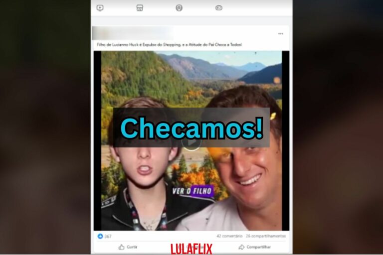 É falso que filho de Luciano Huck tenha sido expulso de shopping