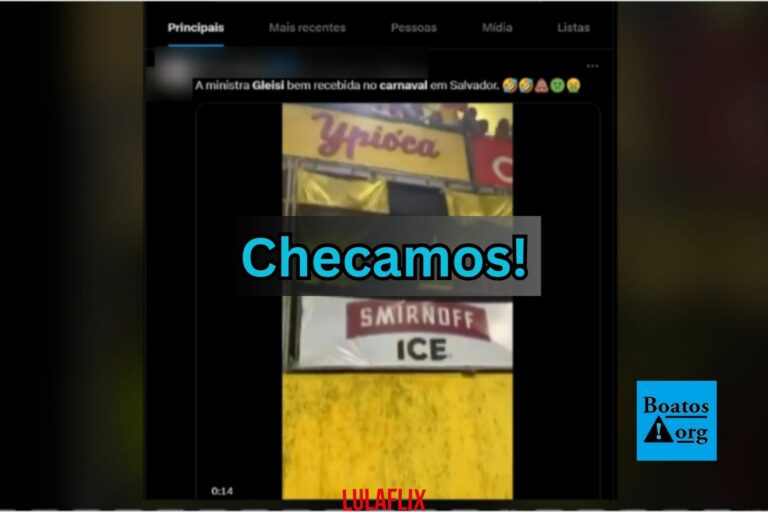 É falso que Gleisi Hoffmann tenha sido recebida a garrafadas no Carnaval em Salvador