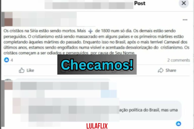 É falsa a informação sobre a morte de mais de 1.800 cristãos na Síria em 2025<
