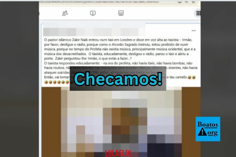 História que aponta que “pastor islâmico Zakir Naik” ouviu resposta em táxi de Londres é falsa