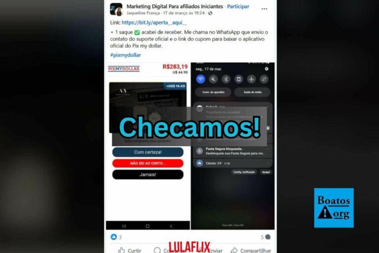 Novo golpe de “aplicativo de avaliação” fala sobre um tal Pix My Dollar