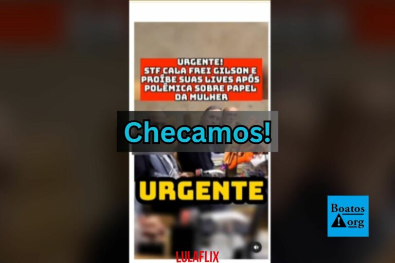 É falso que o STF tenha proibido lives de Frei Gilson após polêmica em transmissão