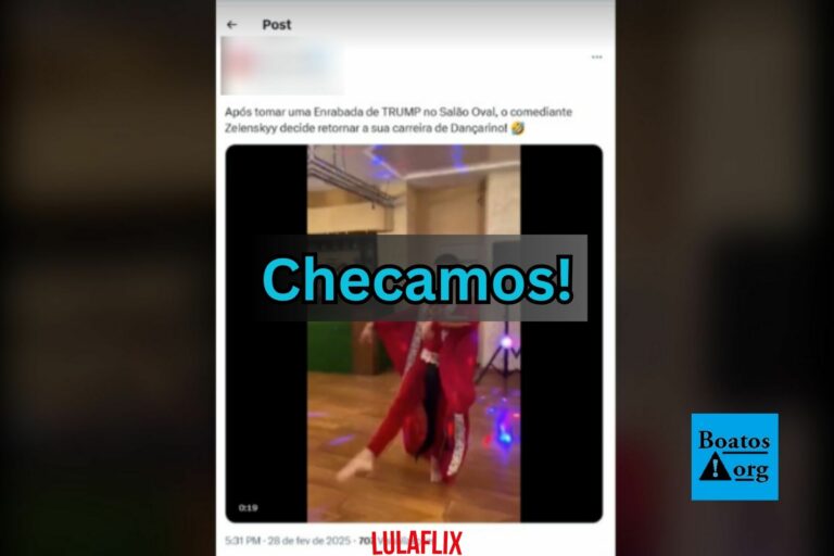 Vídeo de pessoa fazendo dança do ventre não é de Zelensky