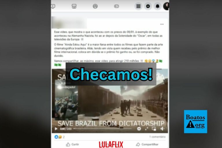É falso que vídeo que compara 8 de janeiro e Nazismo passou “nas TVs da Europa” após o Oscar